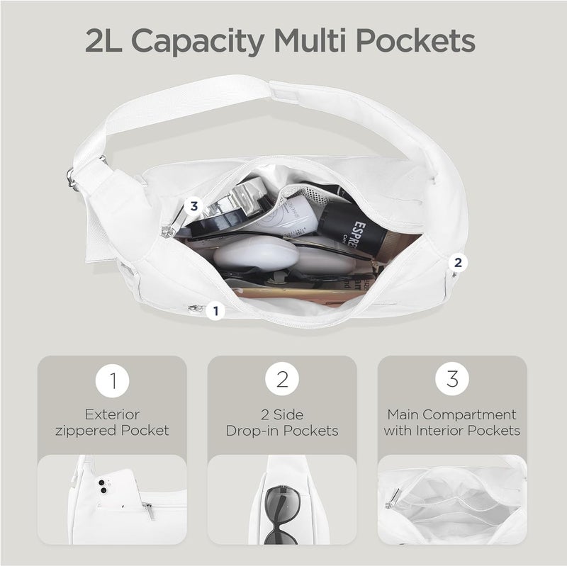 Babysun Mini Shoulder Bag Women Nylon Crescent Bag Underarm Shoulder Purse Women's Shoulder Handbags Small Tote Bag - Image 4